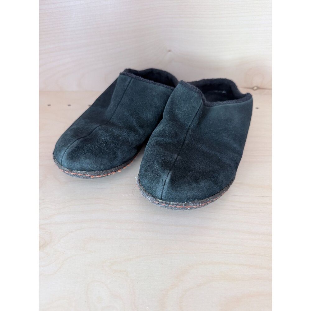 Sorel Youth Lanner Ridge II Leather Suede Slipper Fleece Moccasin Kids Size 2